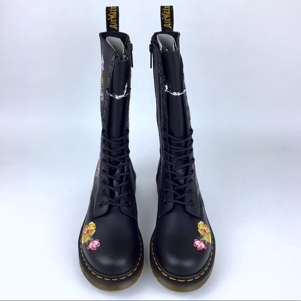 Dr. Martens Vonda II Cascading Floral 14-Eye Boots - Picture 5 of 7